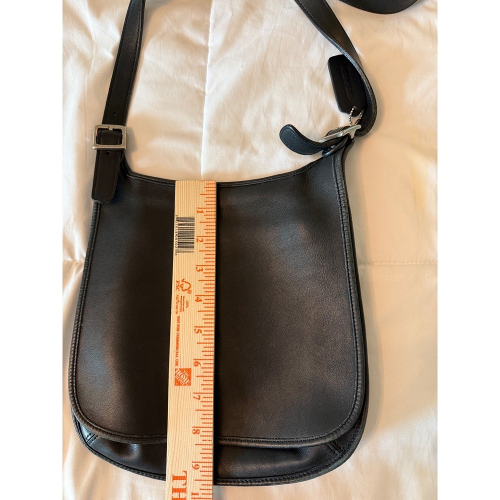 Vintage Coach Black Leather Companion Bag 9135 Crossbody Flap Purse Costa Rica - Picture 11 of 11